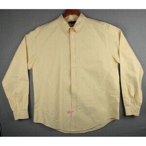 Gap Mens Button Down Shirt The Modern Oxford Yellow Large 100% Cotton
